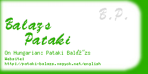 balazs pataki business card